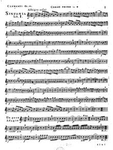 Partition cor 1 (B♭), 2 Symphonies, Sinfonie à Grande Orchestre ; Sinfonies périodiques