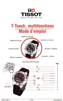 Mode d emploi des montres T Touch et multifonction Tissot