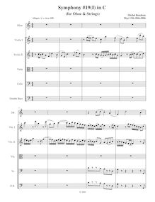 Partition , Allegro, Symphony No.19, C major, Rondeau, Michel