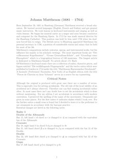 Partition Complete Publication,  pour clavecin, Critical Notes, Hinsch, Hermann