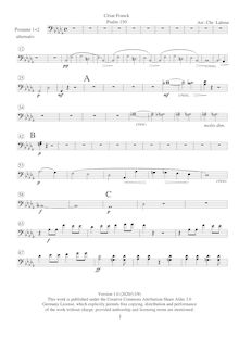 Partition Trombone 1/2 alternate , partie, Psaume 150, Psalm 150