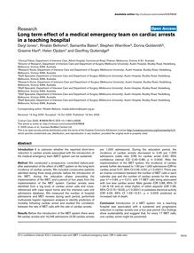 Long term effect of a medical emergency team on cardiac arrests in a teaching hospital