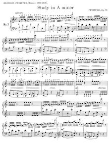 Partition complète, 25 Études pour Piano, Pfeiffer, Georges Jean
