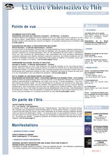 Newsletter IRIS - N°70.qxd
