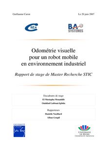 Odométrie visuelle pour un robot mobile en environnement industriel