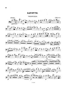 Partition de violoncelle, Gavotte en C major, C major