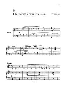 Partition complète, Chitarrata abruzzese, Tosti, Francesco Paolo