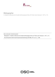 Bibliographie  ; n°1 ; vol.4, pg 110-110