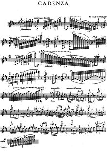 Partition Cadenza, violon Concerto No.1, D Major/E-flat major (see comments)