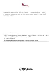 Fonds de l exposition De De Gaulle à Mitterrand (1958-1989) - article ; n°1 ; vol.24, pg 30-31