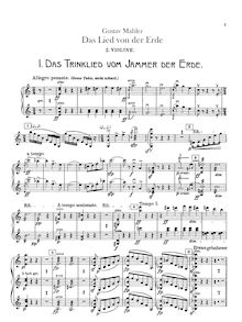 Partition violons II, Das Lied von der Erde, The Song of the Earth