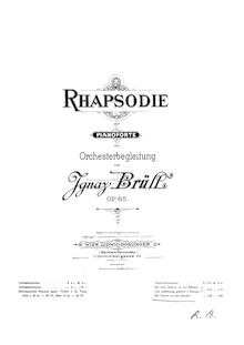 Partition Piano solo - complete, Rhapsodie, Op.65, Brüll, Ignaz