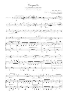 Partition complète, Rhapsody pour violoncelle et Piano, EV 30, Concerto Piece in Seven Sections