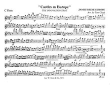 Partition flûtes, Castles en Europe, Europe, James Reese