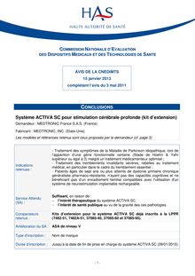Kit d extension pour le système ACTIVA SC