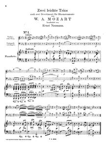 Partition de piano, Divertimento, Divertimento No.12, E♭ major