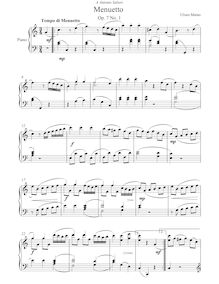 Partition complète, Menuetto Op.7, C Major, Maino, Ulises