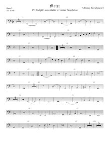 Partition viole de basse 2, Motets, Ferrabosco Sr., Alfonso par Alfonso Ferrabosco Sr.
