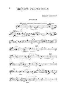 Partition complète et parties, Chanson perpétuelle, Op. 37
