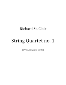 Partition complète, corde quatuor No.1, St. Clair, Richard