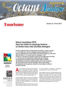 Saison touristique 2010 dans les hôtels et campings bretons : un timide retour des touristes étrangers (Octant Analyse n° 15)