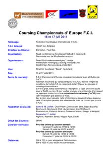 Europees kampioenschap coursing 2011 te Oirschot