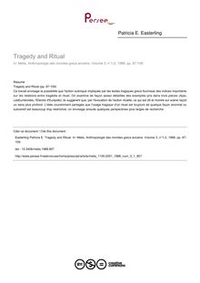 Tragedy and Ritual - article ; n°1 ; vol.3, pg 87-109