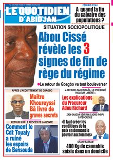 Le Quotidien d’Abidjan n°3080 - du vendredi 23 avril 2021