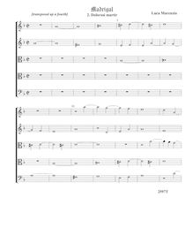 Partition , Dolorosi martirComplete score - transposed (Tr Tr T T B), madrigaux pour 5 voix