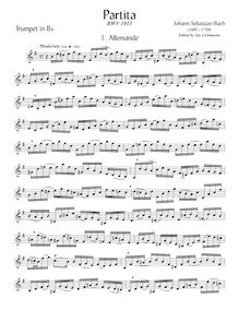 Partition complète, Partita, A minor, Bach, Johann Sebastian