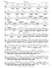 Partition violon 1, Nonet, Harrington, Jeffrey Michael