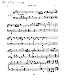 Partition Piano , partie, Deux Airs de Ballets de l opéra  Moise  de Rossini