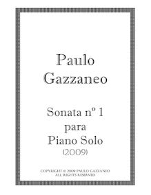 Partition complète of all mouvements, Piano Sonata nº 1