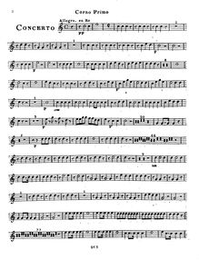Partition cor 1 (en D), violon Concerto en D major, D major, Saint-Georges, Joseph Bologne