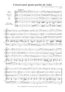 Partition complète (avec clavecin), Concert pour quatre parties de violes