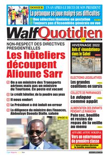 Walf Quotidien n°9027 - du mercredi 27 avril 2022