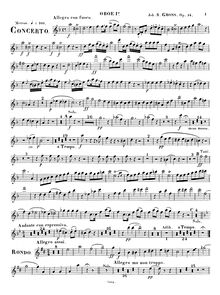 Partition hautbois 1,2, violoncelle Concerto, Op.14, Concerto in Forme d un Concertino pour Violoncelle avec Accompagnement de l Orchestre ou du Pianoforte, Op.14
