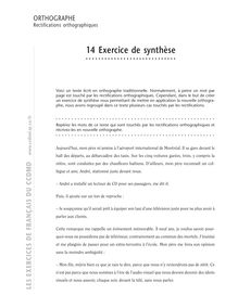 Rectifications orthographiques, Exercice de synthèse