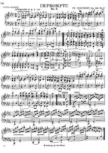 Partition Impromptu en A-flat major, Op.142 No.2, Schubert s Impromptus [revised et edited by Franz Liszt]