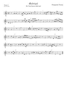 Partition ténor viole de gambe 3, octave aigu clef, Madrigali a 5 voci, Libro 5 par Pomponio Nenna