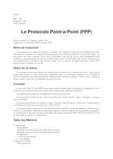 Le Protocole Point-à-Point (PPP
