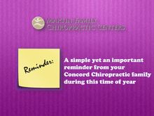 A simple yet an important reminder from your Concord Chiropractic family