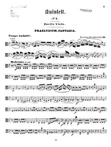 Partition viole de gambe 2, corde quintette No.2, Op.39, G minor