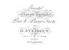 Partition complète, Grande Sonate martiale, Op.82, D, Steibelt, Daniel