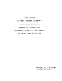 Foresthill PUD 2008 Audit Report pdf