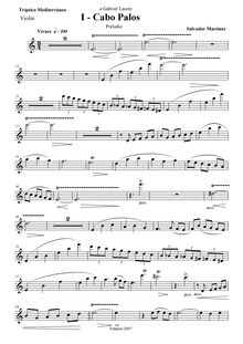 Partition de violon, Triptico mediterraneo, Martínez García, Salvador par Salvador Martínez García