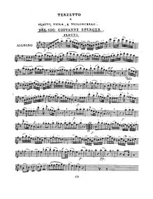 Partition parties complètes (B&W), Terzetto pour flûte, viole de gambe et violoncelle