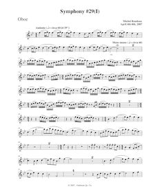 Partition hautbois, Symphony No.29, B♭ major, Rondeau, Michel