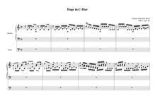 Partition complète, Fugue en C major, Keyboard, Bach, Carl Philipp Emanuel par Carl Philipp Emanuel Bach