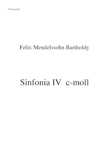 Partition violoncelles, corde Symphony No.4 en C minor, Sinfonia IV